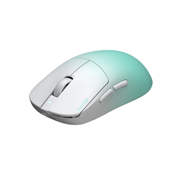 Mouse wireless hator quasar 3s ultima 8k, senzor pixart paw3950, switch hator® optical 100m, conectivitate 2.4ghz, bluetooth si usb, polling rate pana la 8000hz, rezolutie maxima 30000 dpi, capacitate baterie 300 mah, durata de viata baterie in modul wire