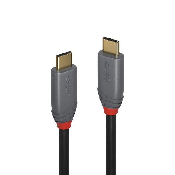 Cablu lindy  usb 3.2 type-c to type-c (tata - tata), lungime 3m, supported bandwidth: 10gbps, 100w pd, anthra line