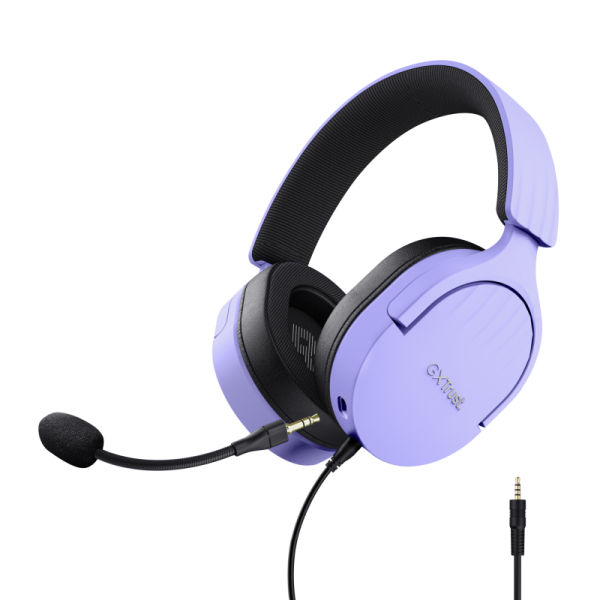 Trust gxt 489p fayzo. product type: headset. connectivity technology: wired. recommended usage: gaming. headphone frequency: 20 - 20000 hz. cable length: 1.2 m. weight: 255 g. product colour: black, purple