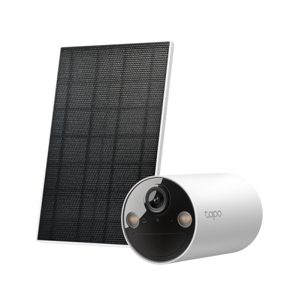 Tpl solar-powered security camera kit tc82, 1/2.8" progressive scan cmos starlight sensor, focal length: 3.17 mm, field of view: 125° (diagonal), 111°(horizontal), 56°(vertical), 2k 3mp (2304 × 1296 px), framte rate 15 fps,