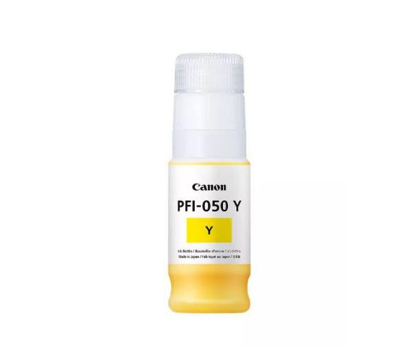 Cartus cerneala canon pfi-050y, yellow, capacitate 70ml, pentru canon tc-20, tc-20m.