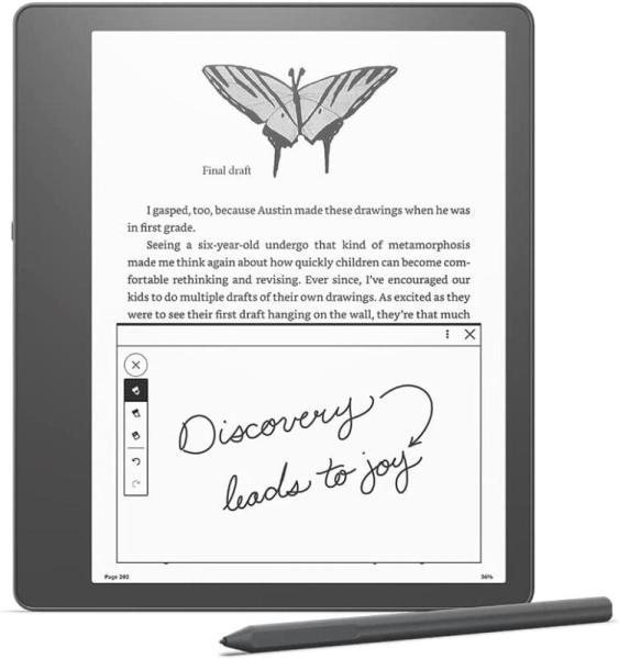 Tableta epaper amazon kindle scribe, ecran 10.2", 300 ppi, premium pen inclus, 16gb, wi-fi (gri)