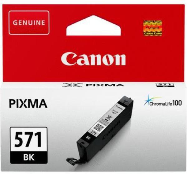 Cartus cerneala canon cli-571bk, black, capacitate 7ml, pentru canon pixma mg6850/mg6851, canon pixma mg5750/mg5751, canon pixma mg7750/mg7751/mg7752.
