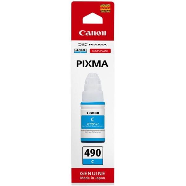 Cartus cerneala canon gi-490 c, cyan, capacitate 70ml, pentru echipamente ciss g1400 / g2400 / g3400 / g4400 / g1411 / g2411 / g3411 / g4411.