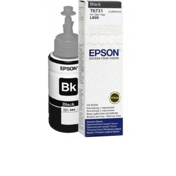 Cartus cerneala epson t6731, black, capacitate 70ml, pentru epson l800