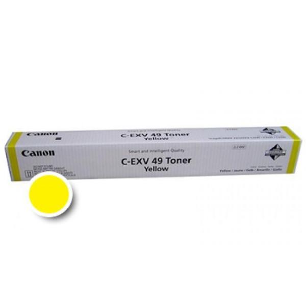 Toner canon exv49y, yellow, capacitate 19000 pagini, pentru ir advance c3300i, 3320i, 3325i