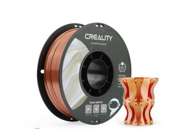 Creality pla 3d printer filament, cr-silk red copper , printing temperature: 190-220, filament diameter: 1.75mm, tensile strength: 60mpa, size of filament wheel: diameter 200mm, height 66mm, hole diameter 56mm. utilizare: pana la 6 luni de la deschiderea 