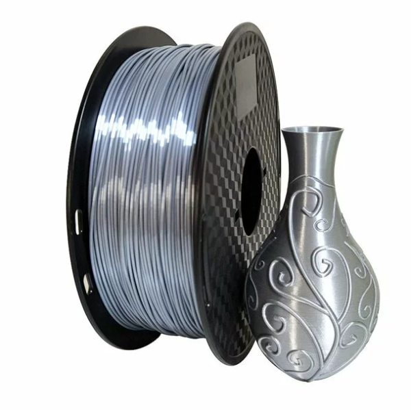 Creality pla 3d printer filament, silk silver, printing temperature: 190-220, filament diameter: 1.75mm, tensile strength: 60mpa, size of filament wheel: diameter 200mm, height 66mm, hole diameter 56mm. utilizare: pana la 6 luni de la deschiderea ambalaju