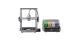 Creality hi combo 3d printer, tehnologie fdm, volum printare: 260 × 260 × 300 mm, dimensiuni imprimanta: 409 × 392 × 477 mm, touchscreen 3.2", camera video pentru monitorizare, senzor filament, viteza printare: 300mm/s standard, 500mm/s max, acuratete: 10