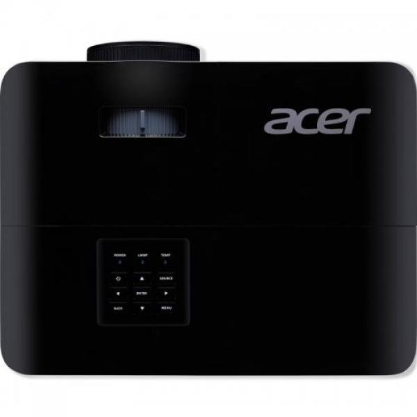 Videoproiector acer x129h, xga 1024* 768, up to wuxga 1920* 1200, 4.800 lumeni/ 3840 lumeni ecomode, 4:3/ 16:9, 20.000:1, dimensiune maxima imagine 300", distanta maxima de proiectie 11.8 m, boxa 3w, lampa 6.000 ore/ 15.000 ore exteme eco, 27 db, 2.8 kg, 