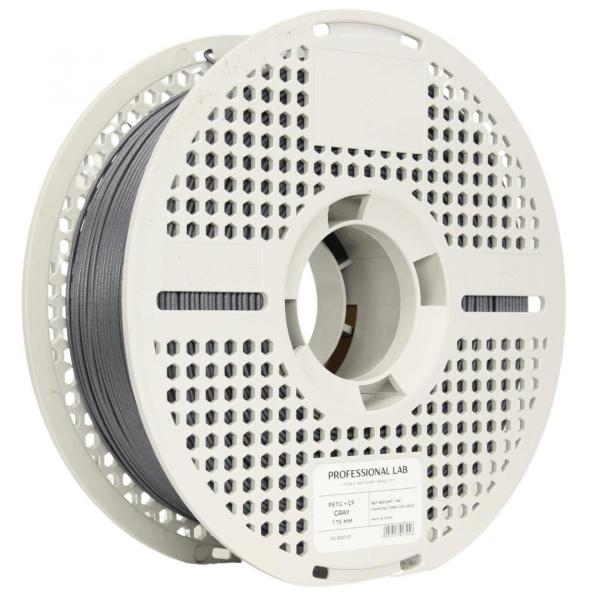 Prof. lab 3d filament 1kg petg + carbon fiber gray, diametru: 1.75mm, temperatura duza: 255c - 270c, temperatura platforma: 80c - 90c