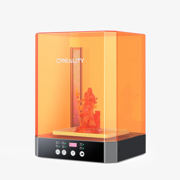 Creality masina de spalat si intarire modele 3d rasina uv, uw-03, timp spalare/intarire: 5-30 min , rand dublu de lampi cu lumina ultraviolet, platorma rotative 360°, dimensiuni maxime spalare:210*160*200mm, dimensiuni maxime uscare si intarire: 215*165*3