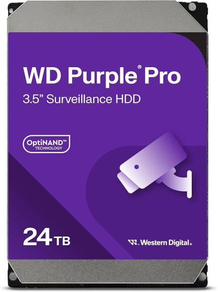 Hdd surveillance wd purple pro, 24tb, 7200rpm, 512mb, sata iii