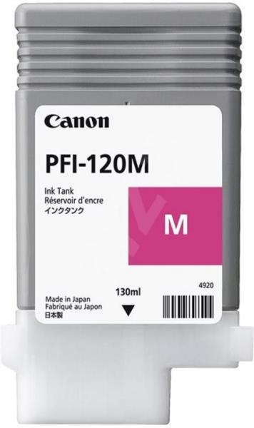 Cartus cerneala canon pfi-120m, magenta, capacitate 130ml, pentru canon tm 200/205/300/305.