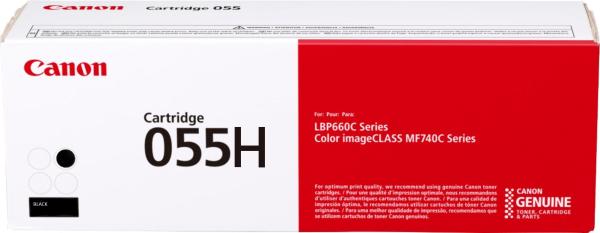 Toner canon crg055h black, high yeld, capacitate 7.6k pagini, pentru lbp66x, mf74x.