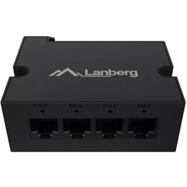 Switch lanberg din-fe4-at-30w, 4 porturi 1000base-t poe+, unmanaged, maxiumum network link speed 100 mbps, chipset realtek - rtl8305nb, standar poe 802.3at, 802.3af