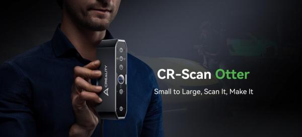 Creality 3d scanner cr-scan otter, acuratete: pana la 0.02mm, rezolutie 3d: 0.05-2mm, viteza scanare:20fps, alimentare: 5v 3a, greutate: 390g, color mapping, imu, laser clasa 1, format iesire: obj/stl/ply, interfata: usb c/usb 2.0, distanta lucru: 110-100