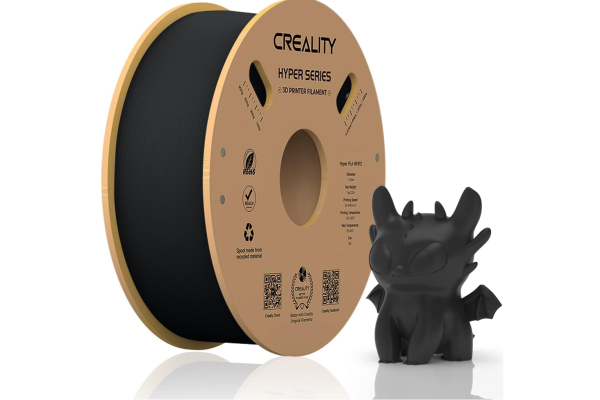 Creality hyper pla 3d printer filament, black, temperatura printare: 200-220 grade celsius, diametru filament: 1.75mm, tensile strength: 52.99mpa, bending strenght:92.38mpa dimensiuni rola filament: diametru 200mm, inaltime 70mm, gaura centrala 56mm, vite