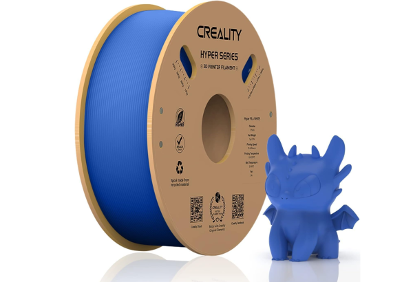 Creality hyper pla 3d printer filament, blue, temperatura printare: 200-220 grade celsius, diametru filament: 1.75mm, tensile strength: 52.99mpa, bending strenght:92.38mpa dimensiuni rola filament: diametru 200mm, inaltime 70mm, gaura centrala 56mm, vitez