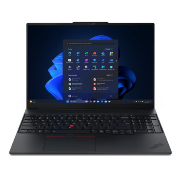 Laptop business lenovo thinkpad e16 gen 3, cu procesor intel core ultra 7 256v, 16'' ips, 16 gb lpddr5x, 1 tb ssd, intel arc 140v, fara os, 3 ani garantie