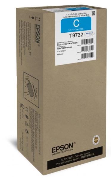Cartus cerneala epson t9732 cyan, capacitate 192.4 ml., pentru wf-c869r