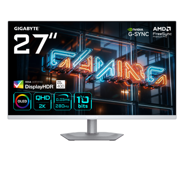 Monitor gaming gigabyte mo27q2a ice, 27", 2560 x 1440 pixeli, black