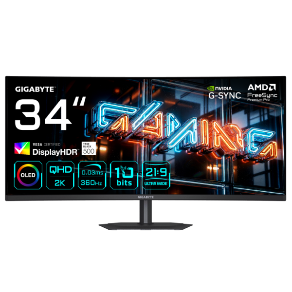Monitor consumer gigabyte mo34wqc36, 34", 3440 x 1440 pixeli, black