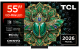 Televizor qd-miniled tcl 55mqled75l, 138 cm, smart google tv, 4k ultra hd, 144hz, onkyo (model 2026)