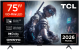 Televizor tcl qd-miniled 75t8d, 189 cm, smart google tv, 4k ultra hd, 144hz, onkyo