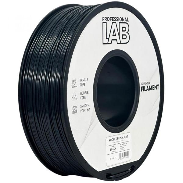 Filament 3d proffesional lab, diamentru 1.75mm, greutate: 1kg, culoare: negru, material: asa, temperatura: 220-250c.
