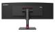 Monitor lenovo thinkvision p49w-30, 49'' ips, dqhd (5120x1440), anti- glare, 32:9, curvature: 3800r, brightness: 350 nits, contrast ratio: 2000:1, refresh rate: 60hz, response time: 4 ms (extreme mode) / 6 ms (typical mode), dot / pixel per inch: 109 dpi,