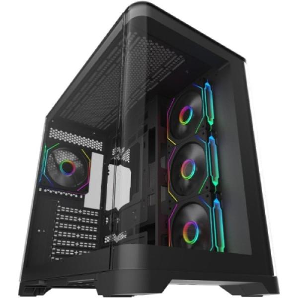 Carcasa aqirys europa, rgb, mid tower, black