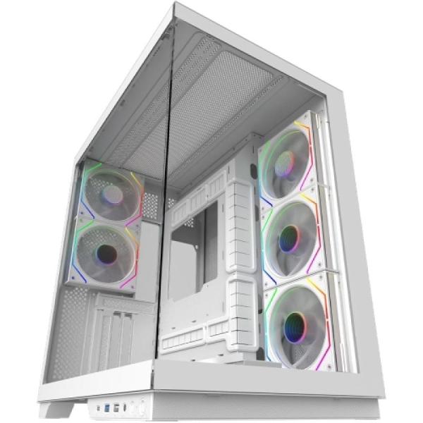 Carcasa aqirys janus, rgb, mid tower, white