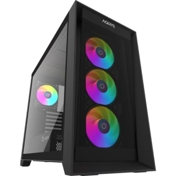 Carcasa aqirys xo-1, rgb, mid tower, black