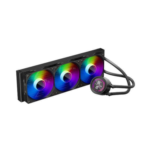 Cooler procesor 1stplayer thunderstorm ts4 360-bk, display ips, argb, compatibil amd/intel, negru