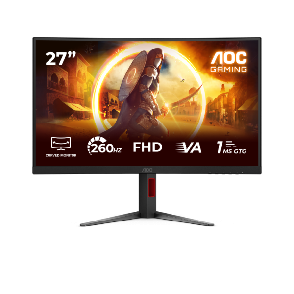 Monitor gaming aoc c27g4z2, 27", 1920 x 1080 pixeli, black, red, 3 ani garantie