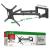 Suport tv plat/curbat de perete cu 2 brate barkan bm464xl, 13"- 83", max 50kg, vesa 600x400, negru