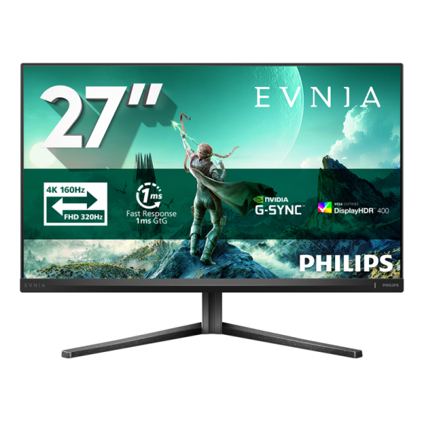 Monitor consumer philips evnia 3000 27m2n3800a/00, 27", 3840 x 2160 pixeli, black, 3 ani garantie