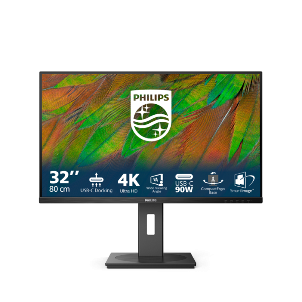 Monitor commercial philips 32b1u3900/00, 31.5", 3840 x 2160 pixeli, black, 3 ani garantie