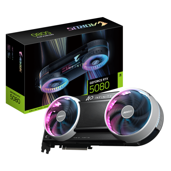 Placa video gigabyte geforce rtx 5080 infinity, 16gb gddr7, pci express x16 5.0, 256bit