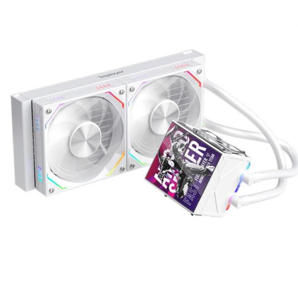 Cooler procesor 1stplayer ft 240-wh, lichid, 12 cm, 2 ventilatoare, argb