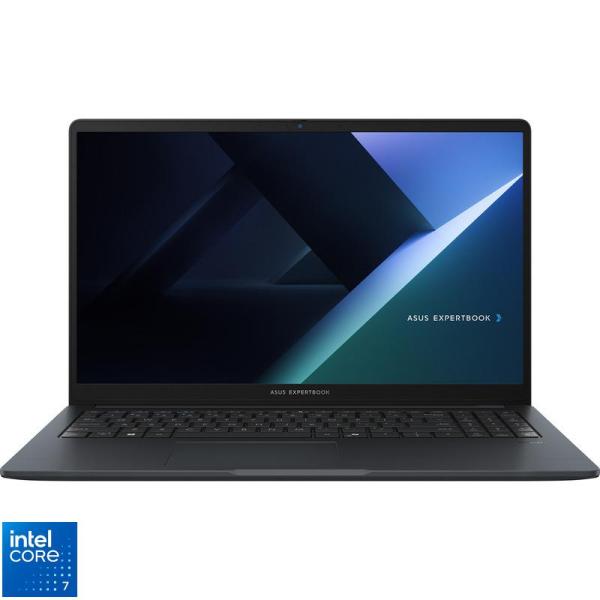Laptop business asus expertbook b1, cu procesor intel core 7 150u, 15.6'', 16 gb ddr5, 1 tb, intel uhd graphics, fara os, 3 ani garantie