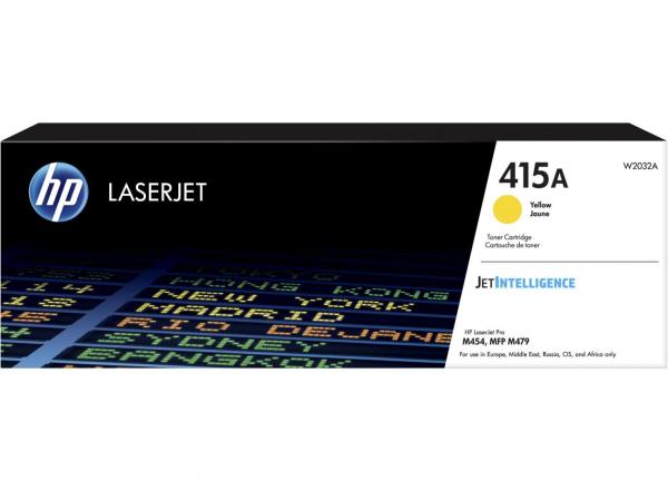 Toner hp 415a w2032a, yellow, 2.1k, hp color laserjet pro m454dn, hp color laserjet pro m454dw, hp color laserjet pro mfp m479dw, hp color laserjet pro mfp m479fdn, hp color laserjet pro mfp m479fdw, hp color laserjet pro mfp m479fnw.