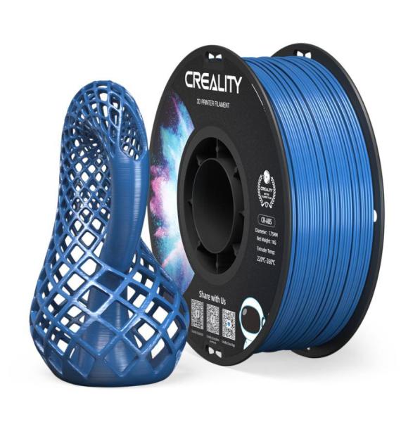 Creality cr-abs 3d printer filament, blue ,temperatura printare: 220-260, diametru filament: 1.75mm, rezistenta la tractiune: 43mpa,diametru suport filament:  200mm, non-toxic, utilizare: pana la 6 luni de la deschiderea ambalajului.