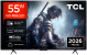 Televizor tcl qd-miniled 55t8d, 139 cm, smart, google tv, 4k ultra hd, 144hz