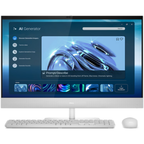All-in-one consumer dell pro 27 ec27260 cu procesor intel core ultra 5 325 pana la 5 ghz, 27 inch, fhd, 16 gb, intel graphics, windows 11 pro, alb, 3 ani garantie