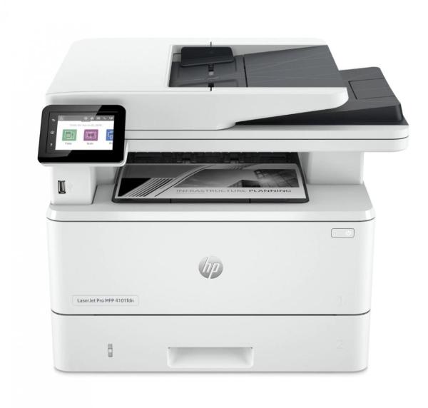 Multifunctional laser mono hp laserjet 4102fdn , dimensiune a4(printare, copiere, scanare, fax), duplex, viteza 40ppm, rezolutie max1200 x 1200dpi, procesor 1200mhz, memorie 512mb ram, alimentare hartie350 coli, + 50 coli dadf, limbaj de printare hp pcl 6
