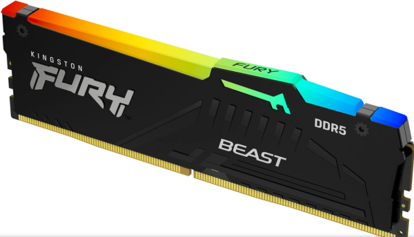 Memorie ram kingston fury beast rgb expo, 32gb ddr5, 6000mhz, cl30