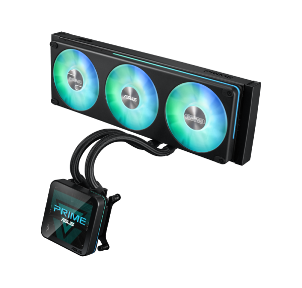 Cooler procesor asus prime slc ii 360 argb lcd, lichid, 12 cm, 3 ventilatoare, argb