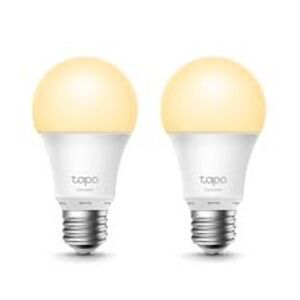 Tp-link tapo l510e smart bulb white 2 pack, yellow wi-fi, dimmable, e27, wi-fi protocol ieee 802.11b/g/n, wi-fi frequency 2.4 ghz wi-fi, 220–240 v, 50/60 hz, 73 ma, 806 lumens, 2,700 k, 8.7 w.